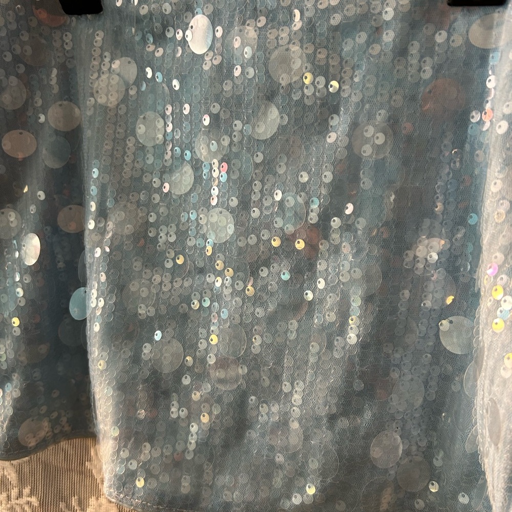 SOLD Sparkling Sexy Sequin Mini Skirt built in shorts Size Small - Picture 3 of 7